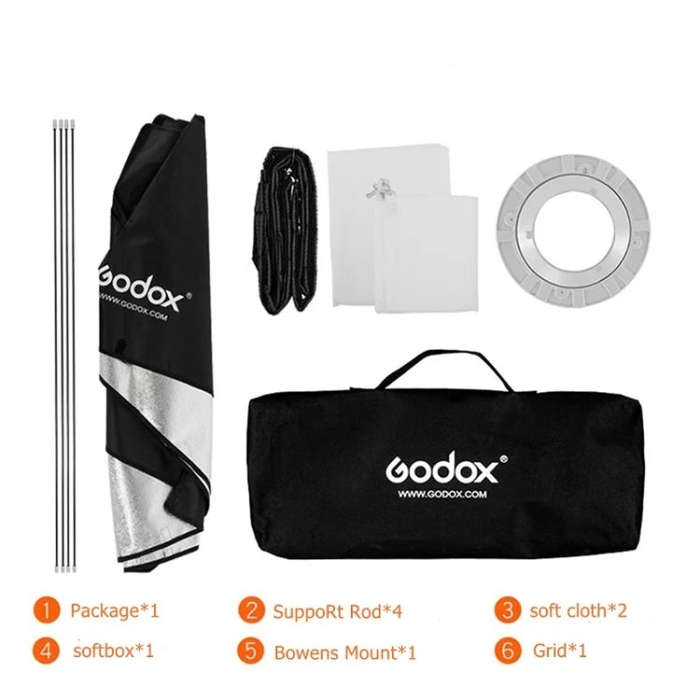 Godox SB-FW Series Bowens Mount Softbox Honeycomb Grid, Size:35 x 140cm