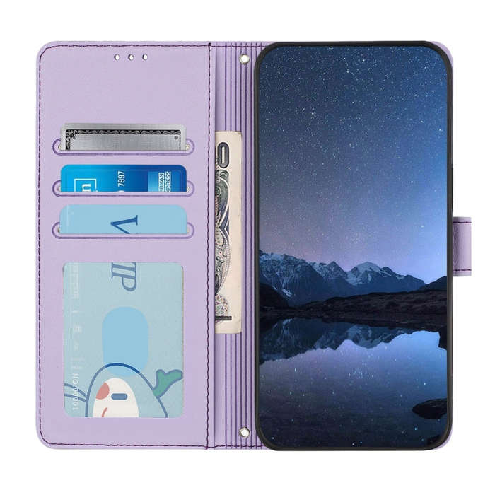 For Nothing CMF Phone 1 Cat Rat Embossed Pattern RFID Leather Phone Case with Lanyard(Purple)