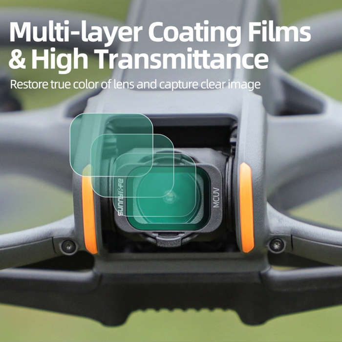 For DJI Avata 2 Sunnylife Camera Lens Filter, Filter:4 in 1 MCUV ND8/16/32