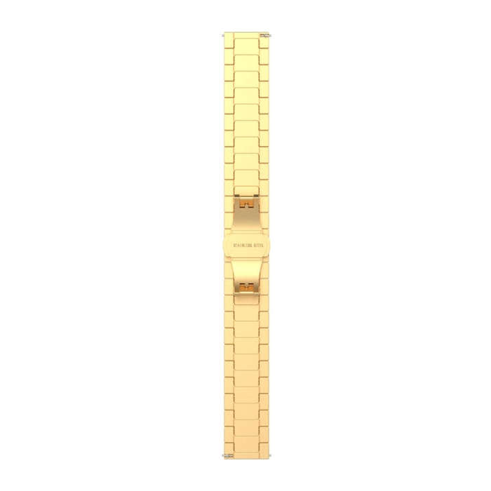 For Huami Amazfit GTR 47mm Butterfly Buckle Stainless Steel Watch Band(Golden)