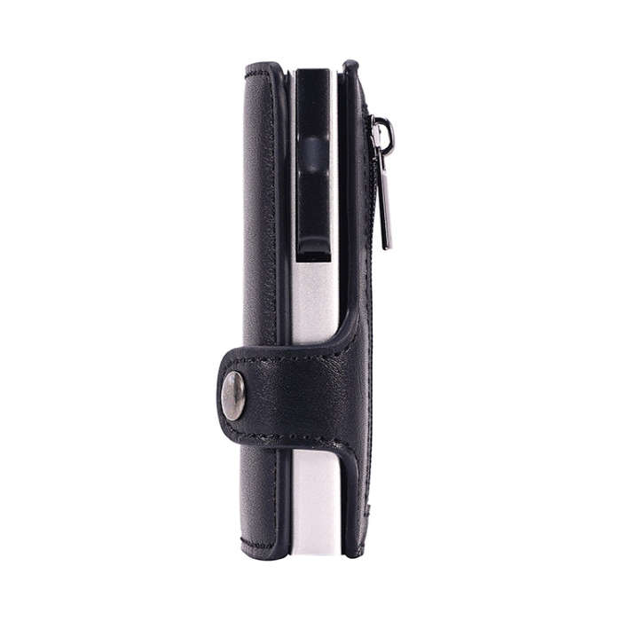 FY2405 RFID Anti-magnetic Crazy Horse Texture PU Card Bag(Black)