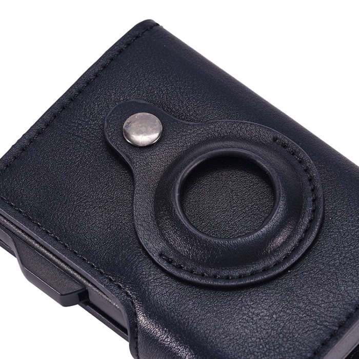 FY2405-B RFID Anti-magnetic Crazy Horse Texture PU Card Bag(Black)