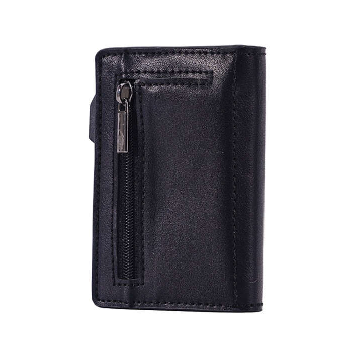 FY2406 RFID Anti-magnetic Crazy Horse Texture PU Card Bag(Black)