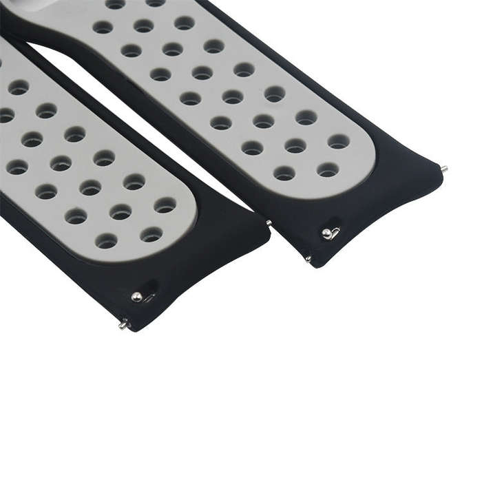 For Xiaomi Haylou Solar / LS05 Silicone Reverse Buckle Strap(Grey+White)