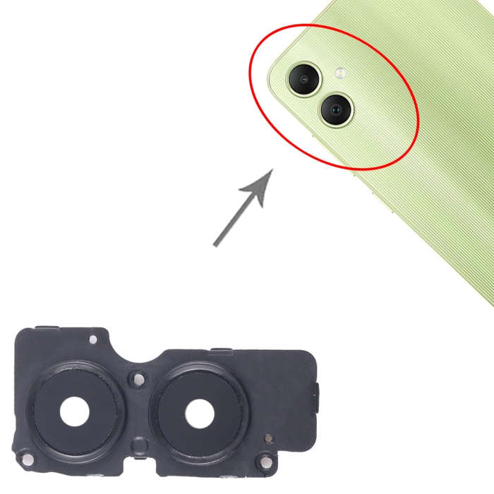 For Samsung Galaxy A05 SM-A055F 10pcs Original Rear Camera Lens Cover(Black)