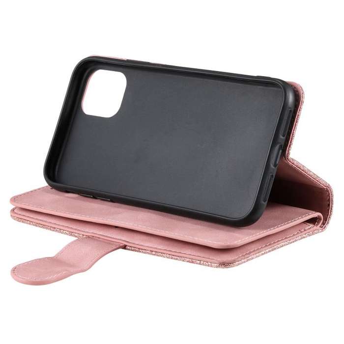 For Motorola Edge 60 Pro Nine Card Zipper Bag Leather Phone Case with Lanyard(Pink)
