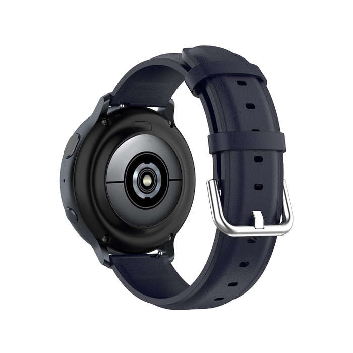 For Galaxy Watch Active3 / Galaxy Watch 3 41mm 20mm Universal Leather Watch Band(Navy Blue)