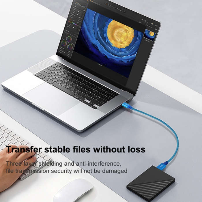 Printer / Hard Disk USB 3.0 Male to Male Connector Cable, Length:3m(Blue)