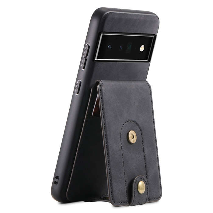 For Google Pixel 6 Pro Denior D14 NK Retro Pattern MagSafe Magnetic Card Holder Leather Phone Cas...