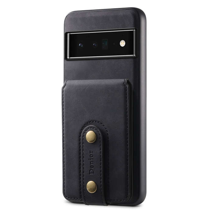 For Google Pixel 6 Pro Denior D14 NK Retro Pattern MagSafe Magnetic Card Holder Leather Phone Cas...