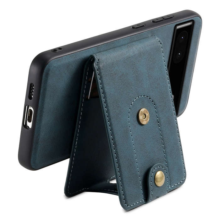 For Google Pixel 6a Denior D14 NK Retro Pattern MagSafe Magnetic Card Holder Leather Phone Case(B...
