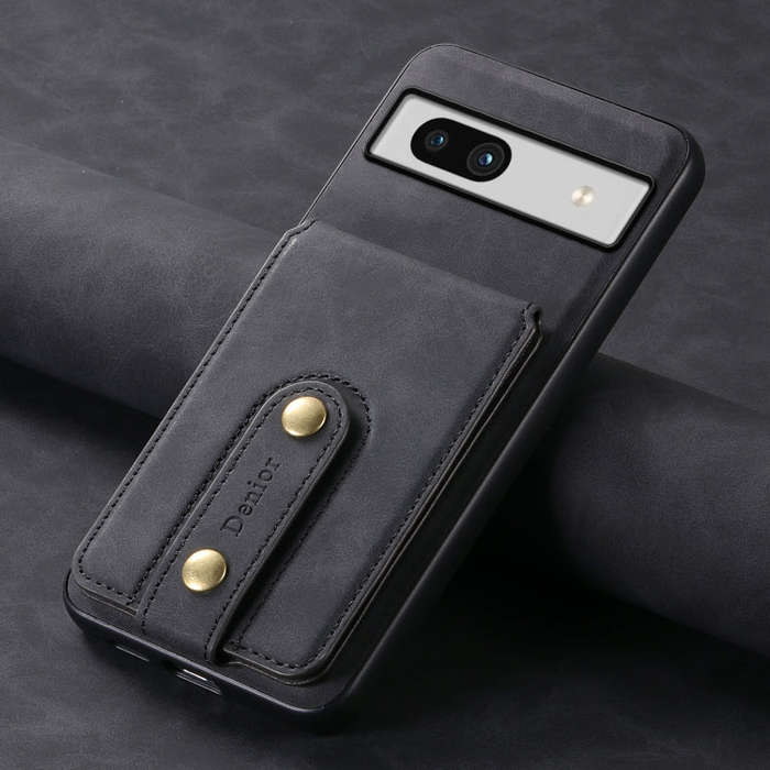 For Google Pixel 7a Denior D14 NK Retro Pattern MagSafe Magnetic Card Holder Leather Phone Case(B...