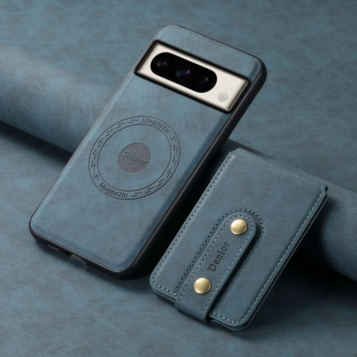 For Google Pixel 8 Pro Denior D14 NK Retro Pattern MagSafe Magnetic Card Holder Leather Phone Cas...
