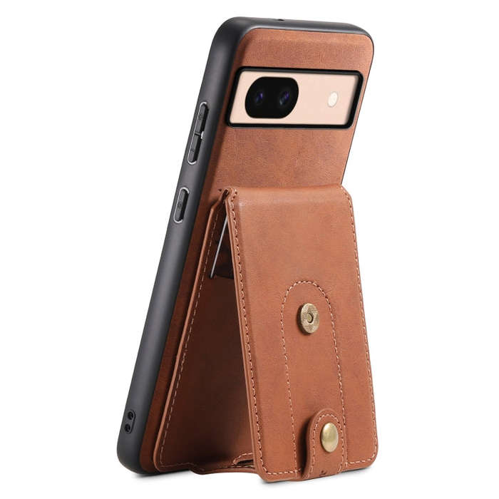 For Google Pixel 8a Denior D14 NK Retro Pattern MagSafe Magnetic Card Holder Leather Phone Case(B...