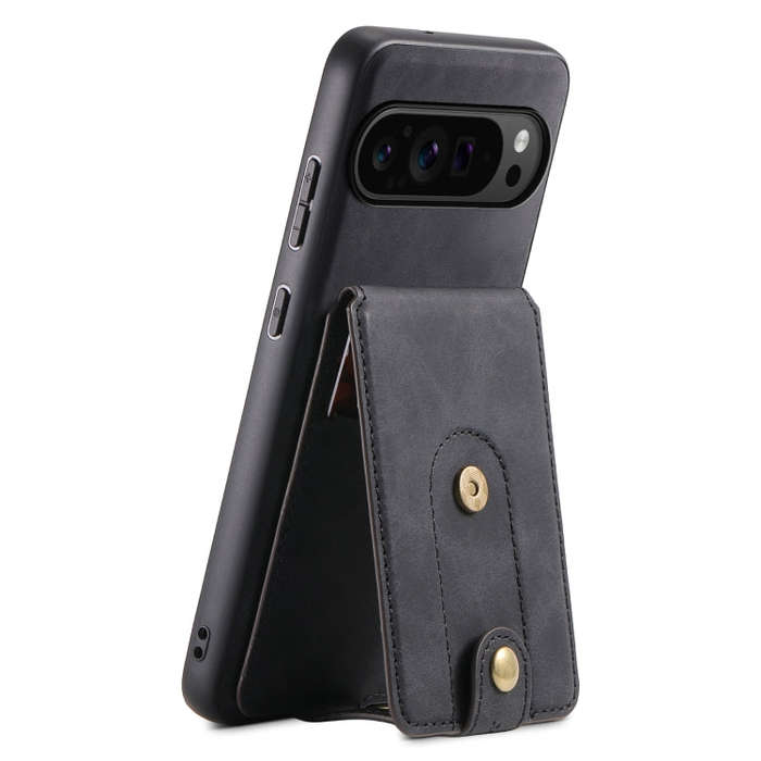 For Google Pixel 9 Pro Denior D14 NK Retro Pattern MagSafe Magnetic Card Holder Leather Phone Cas...