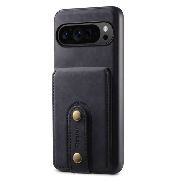 For Google Pixel 9 Pro Denior D14 NK Retro Pattern MagSafe Magnetic Card Holder Leather Phone Cas...