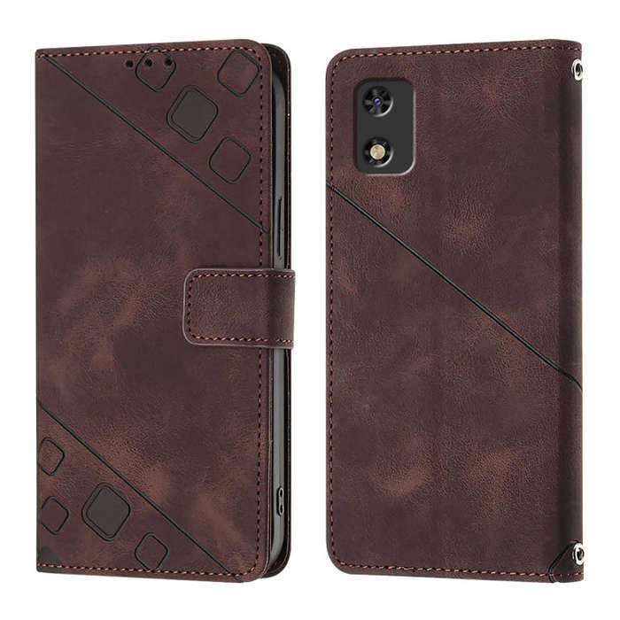 For Itel A23 Pro / A17 Skin Feel Embossed Leather Phone Case(Brown)