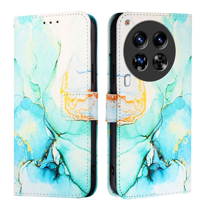 For Tecno Camon 30 Premier 5G PT003 Marble Pattern Flip Leather Phone Case(Green)