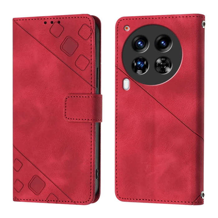 For Tecno Camon 30 Premier 5G Skin Feel Embossed Leather Phone Case(Red)