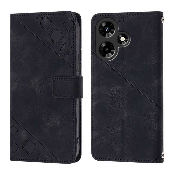 For Infinix Hot 30 4G Skin Feel Embossed Leather Phone Case(Black)