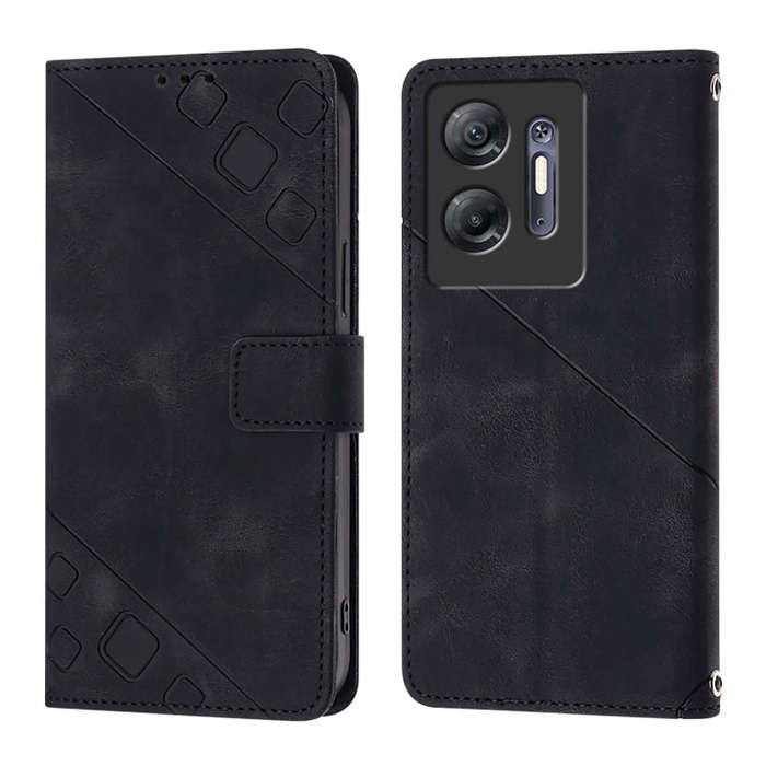 For Infinix Hot 30 5G Skin Feel Embossed Leather Phone Case(Black)