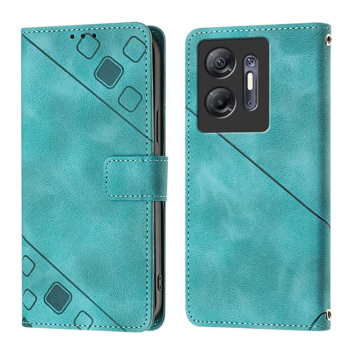 For Infinix Hot 30 5G Skin Feel Embossed Leather Phone Case(Green)