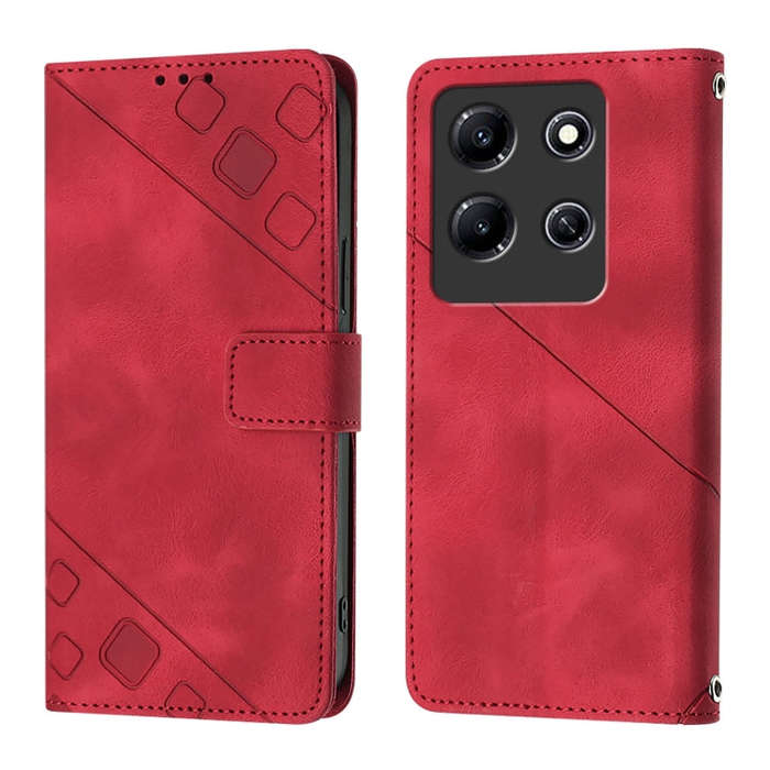 For Infinix Note 30i Skin Feel Embossed Leather Phone Case(Red)