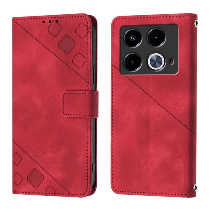 For Infinix Note 40 Skin Feel Embossed Leather Phone Case(Red)