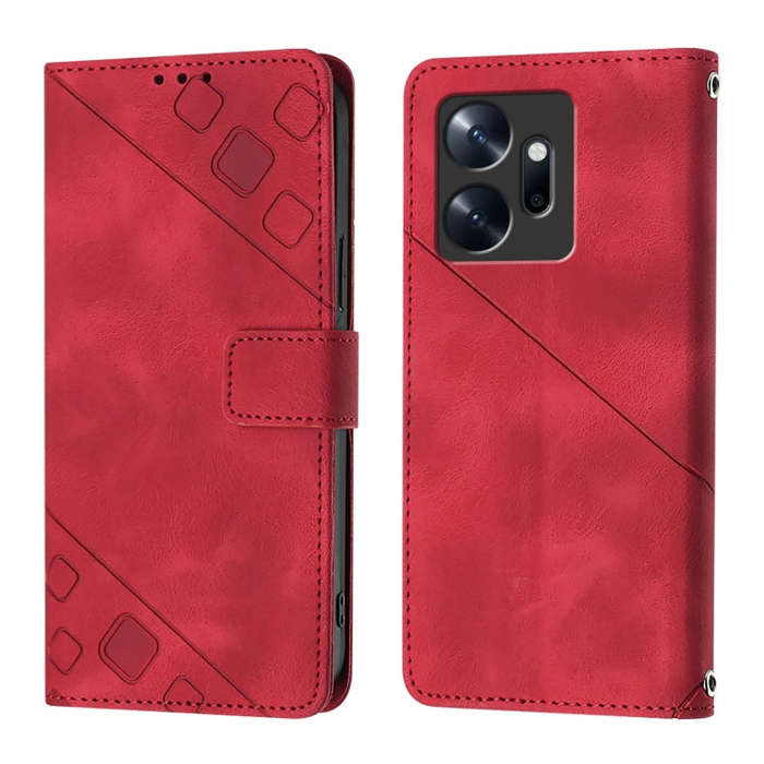 For Infinix Zero 20 Skin Feel Embossed Leather Phone Case(Red)