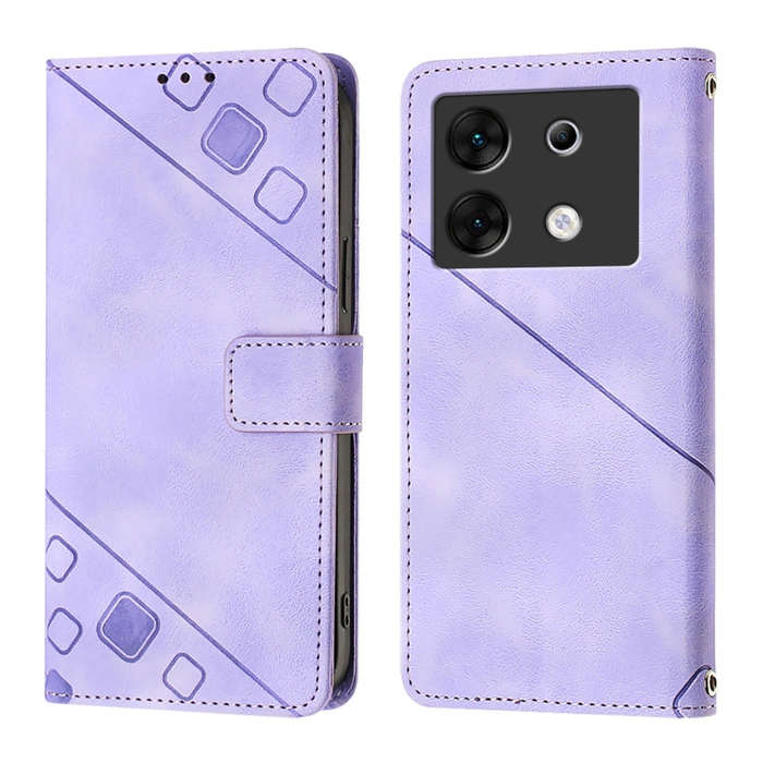 For Infinix Zero 30 5G Skin Feel Embossed Leather Phone Case(Light Purple)