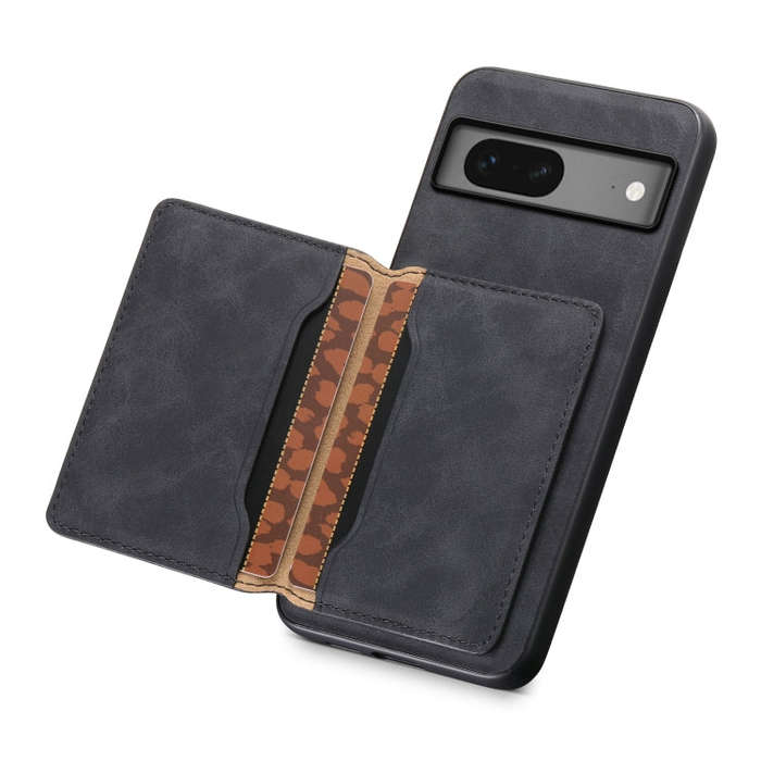 For Google Pixel 7 5G Denior D13 Retro Texture Leather MagSafe Card Bag Phone Case(Black)
