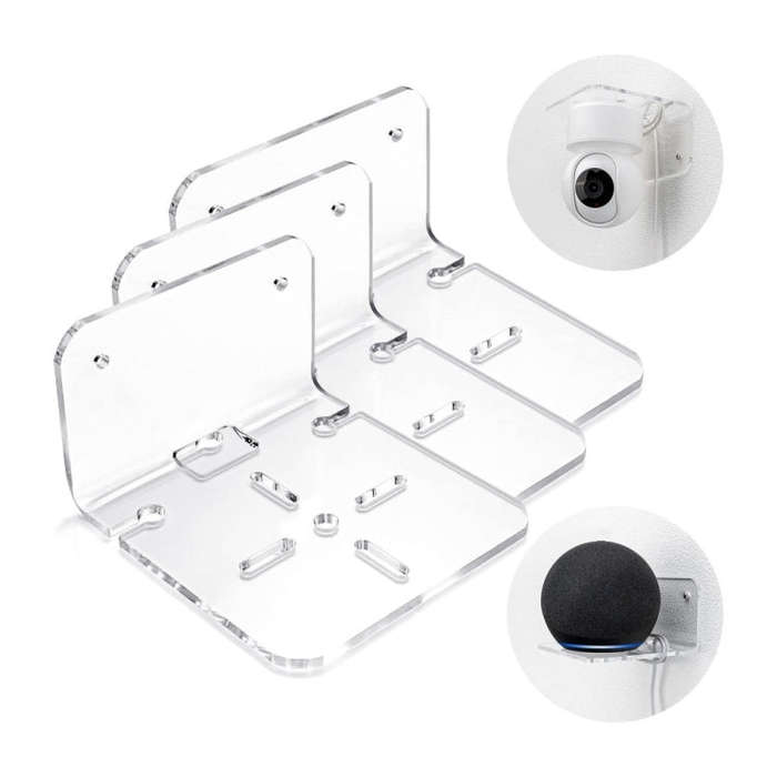 YX112 3pcs Acrylic Small Wall Mount(Transparent)