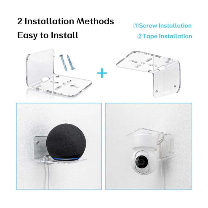 YX112 3pcs Acrylic Small Wall Mount(Transparent)