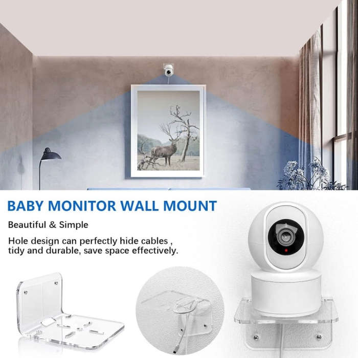 YX112 3pcs Acrylic Small Wall Mount(Transparent)