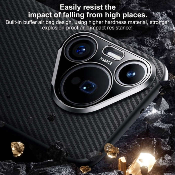For Huawei Mate 60 Pro SULADA 600D Kevlar Texture PC Shockproof Phone Case(Black)