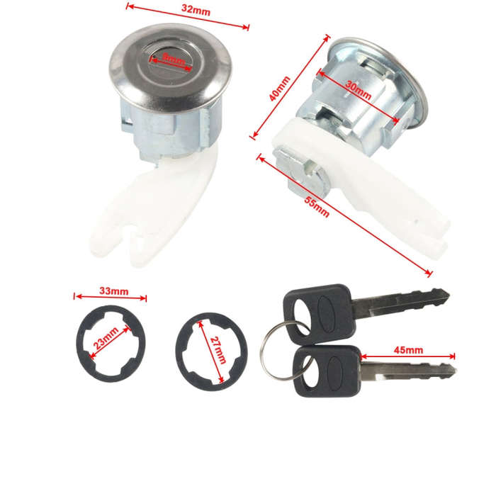 Pair Car Door Lock Barrel Cylinder F2UZ1522050A For Ford F150 / F250 / F350