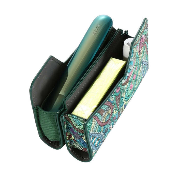 For IQOS ILUMA Electronic Cigarette Square Contrast Color Storage Bag(Green)