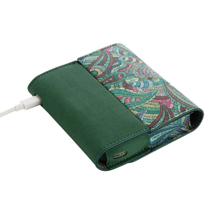 For IQOS ILUMA Electronic Cigarette Square Contrast Color Storage Bag(Green)
