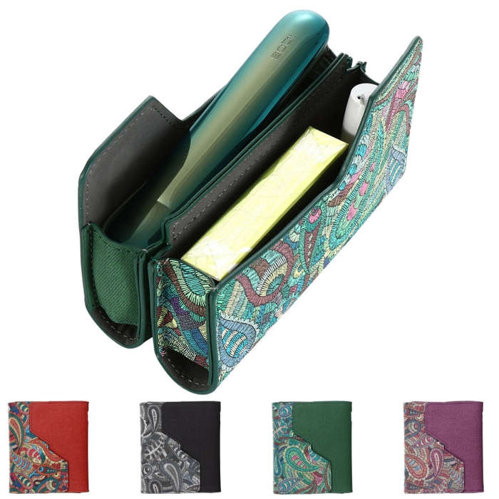 For IQOS ILUMA Electronic Cigarette Square Contrast Color Storage Bag(Black)