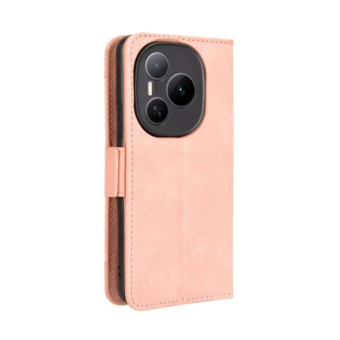 For Honor Power 5G Skin Feel Calf Texture Card Slots Leather Phone Case(Pink)
