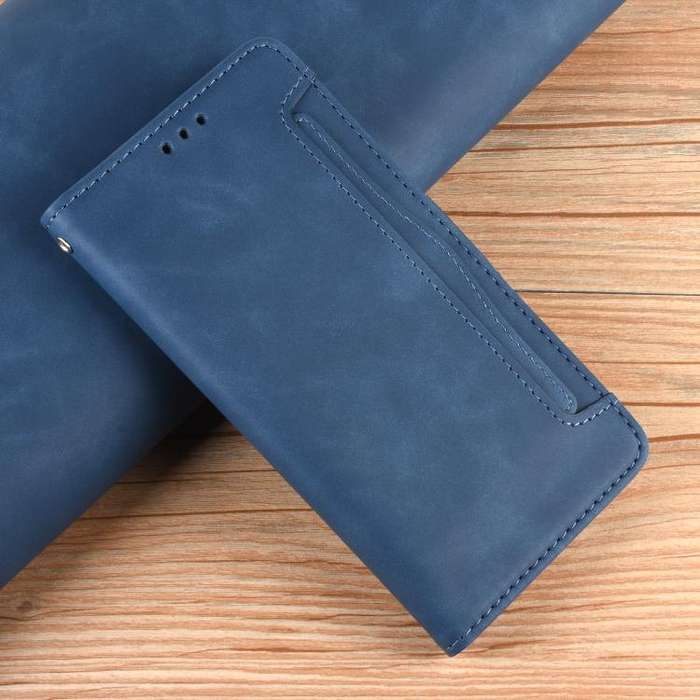 For Honor Power 5G Skin Feel Calf Texture Card Slots Leather Phone Case(Blue)