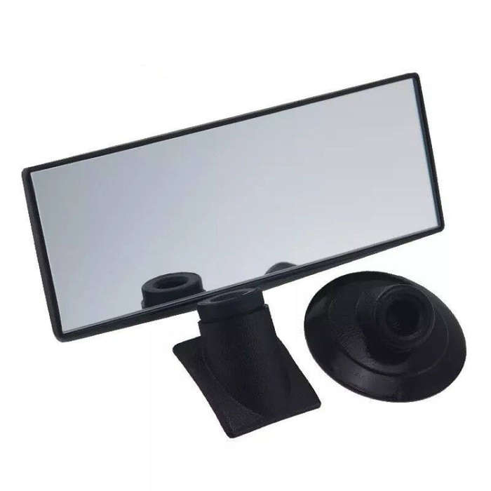 3R 3R-123 Car Suction Cup Curved Wide Angle Rear View Mirror