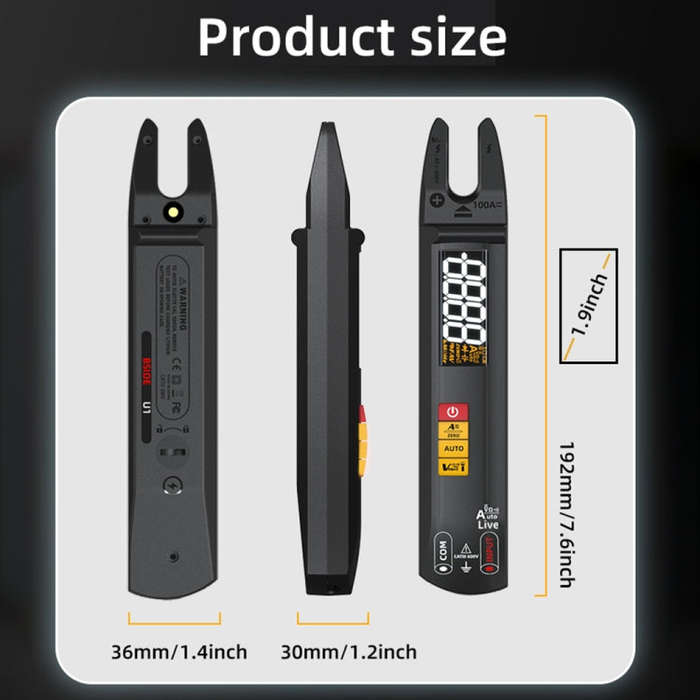 BSIDE U0 AC / DC Clamp Meter Electric Pen Current Digital Multimeter