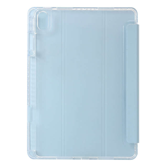 For Huawei MatePad 11.5S Clear Acrylic 3-Fold Leather Tablet Case(Ice Blue)