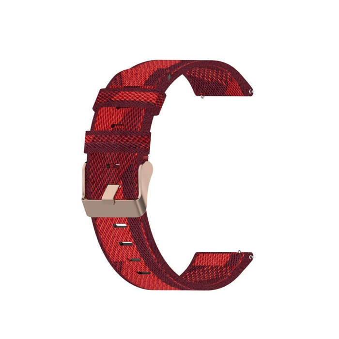 For Galaxy Watch 3 45mm Woven Nylon Watch Band, Size: Free Size 22mm(Red)
