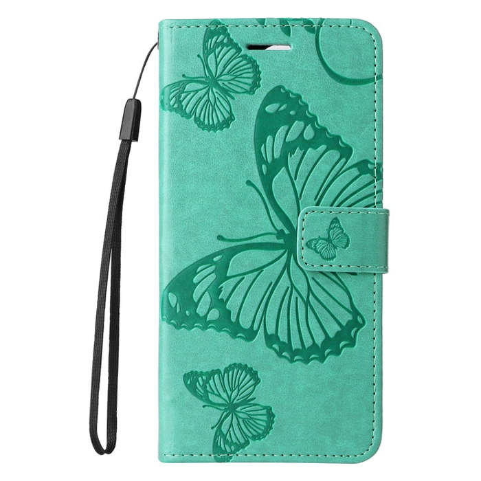 For Motorola Edge 50 5G 3D Butterfly Embossed Pattern Flip Leather Phone Case(Green)