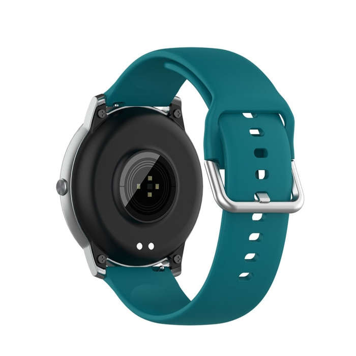 For Xiaomi Haylou Solar LS05 Silicone Solid Color Silver Buckle Watch Band, Size: 22mm(Official G...