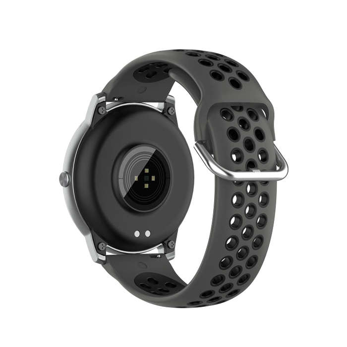 For Xiaomi Haylou Solar LS05 Two-tone Silicone Watch Band, Size: 22mm(Coal Black)