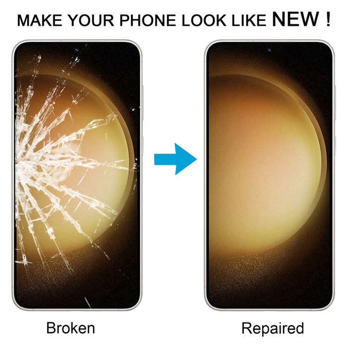 For Samsung Galaxy S23+ SM-S916B 10pcs Front Screen Outer Glass Lens with OCA Optically Clear Adh...