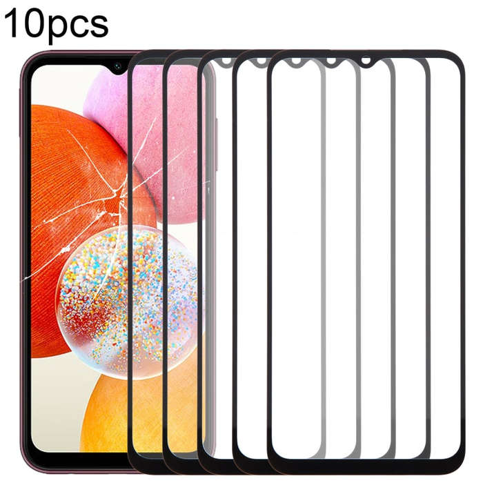 For Samsung Galaxy A14 4G SM-A14F 10pcs Front Screen Outer Glass Lens with OCA Optically Clear Ad...